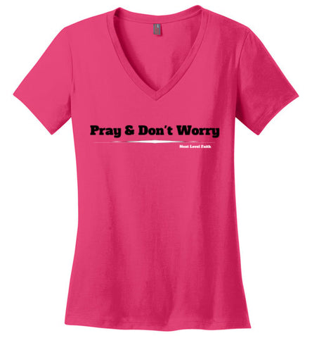 Pray and don't worry V-Neck