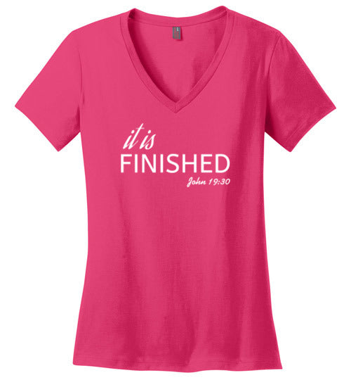 It is finished ladies V-neck